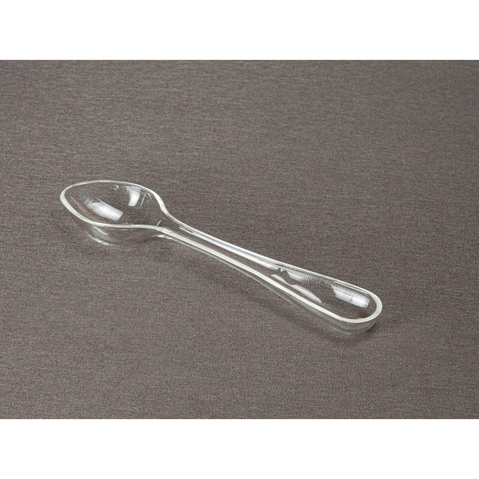 Disposable Acrylic Spoon 12cm Clear Wrapped 50pack