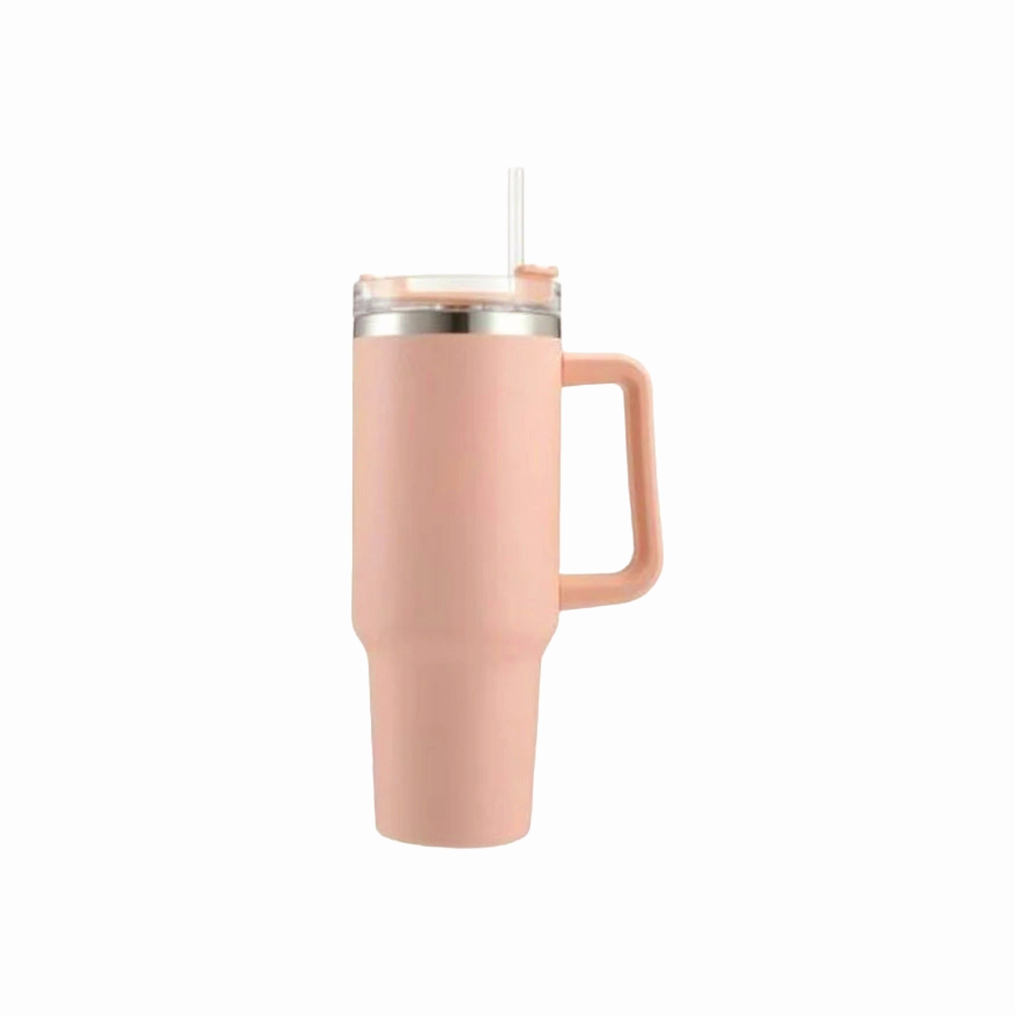 1.2L Travel Mug Thermos Flask Stainless Steel with Handle & Straw