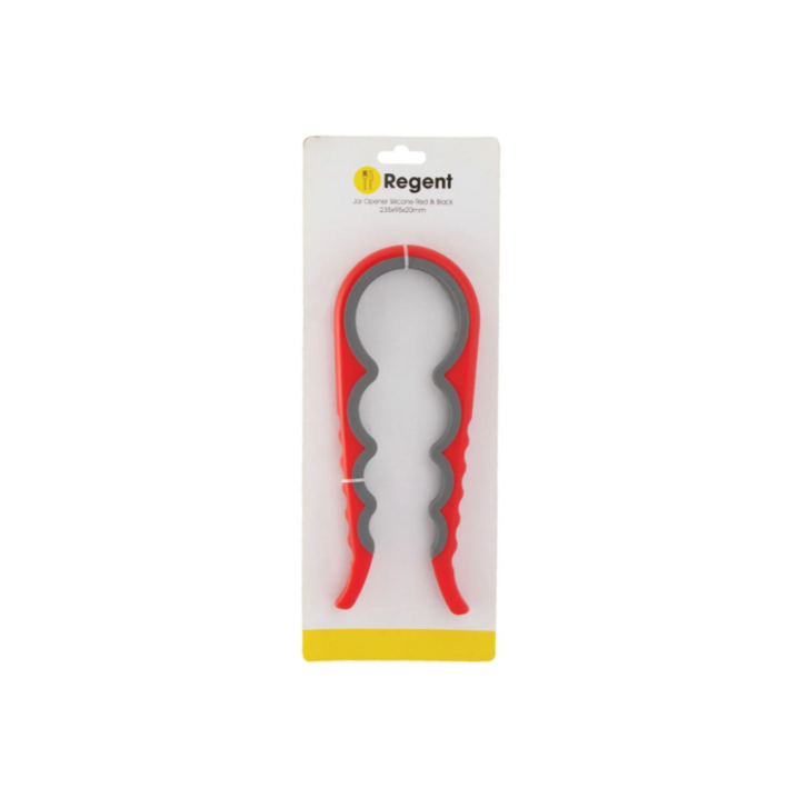 Regent Kitchen Jar Opener Plastic and Silicone Red & Grey 21169