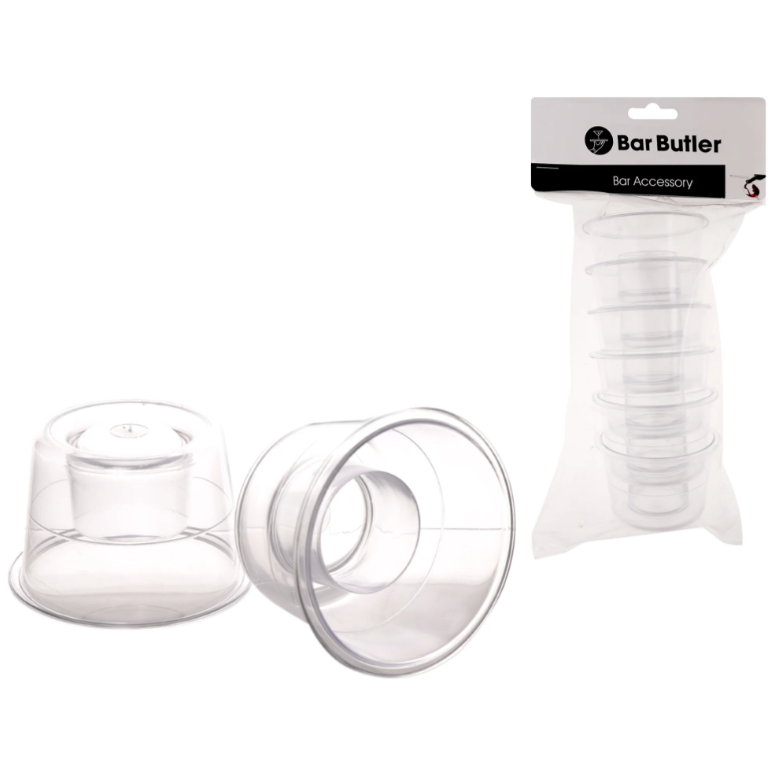 Bar Butler Bomb Shooter Glass PP Plastic Tot Measure 150ml 6pack