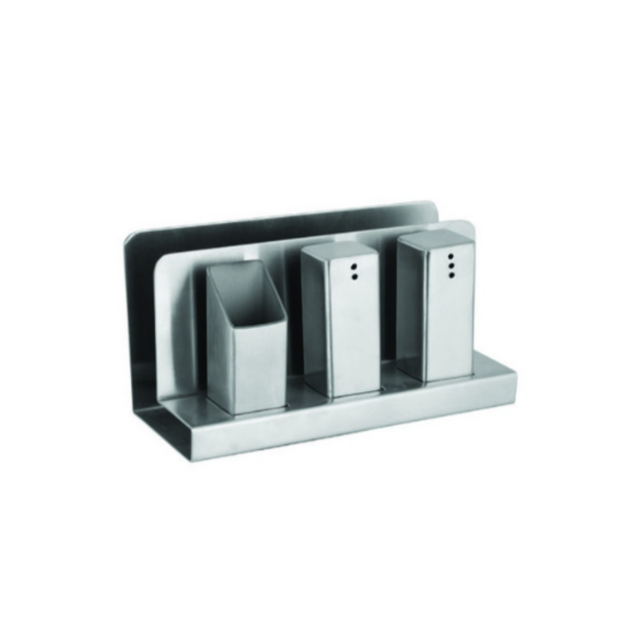 Salt and Papper Holder Stainless Steel 16x8cm SGN2159