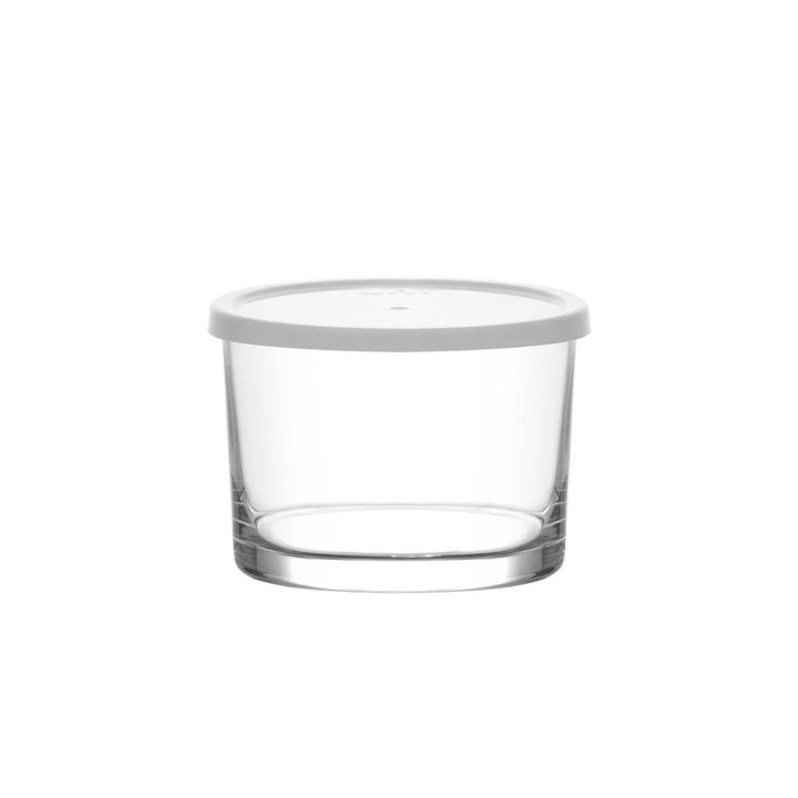 LAV Glass Round Jar With Grey Lid 240ml SGN2377