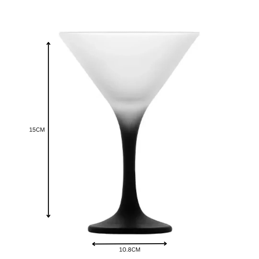LAV Frosted Misket Martini Glass Tumbler Stemmed 175ml