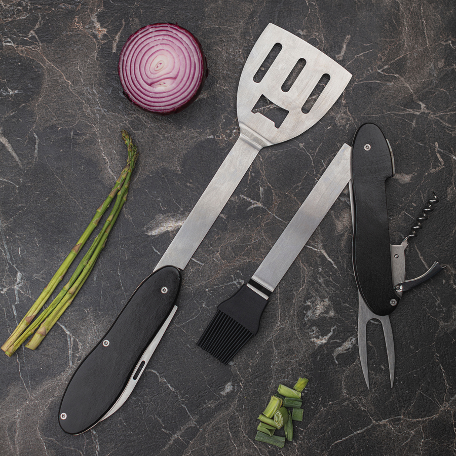 Bergner Braai BBQ Multi Tools in Black 5pack BG-3338 SGN2493