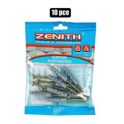 Zenith Curtain Plugs with Screw 10pcs