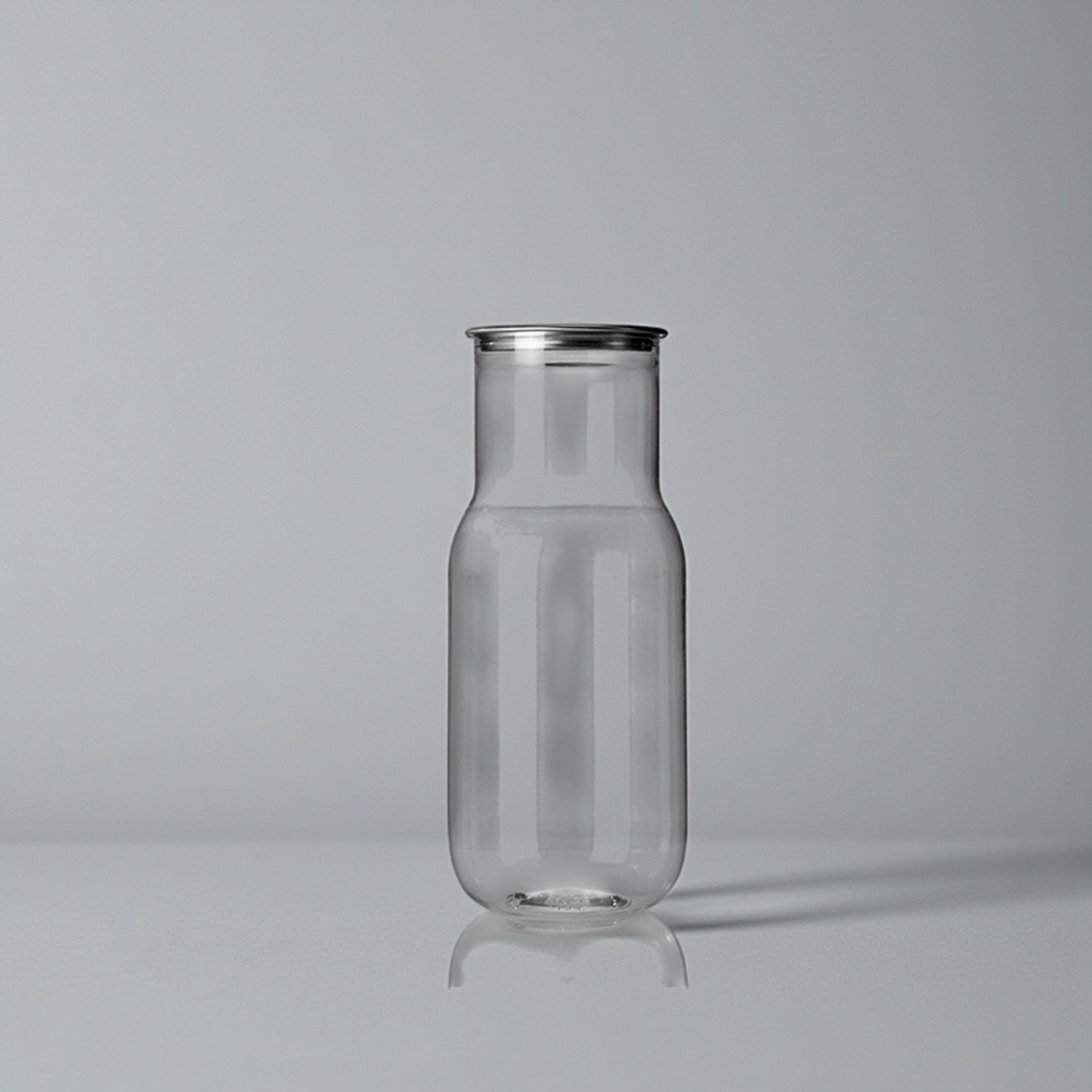 550ml Tapered Neck Food Grade Plastic Drinking Clear Can with Aluminium Pull Tab Lid