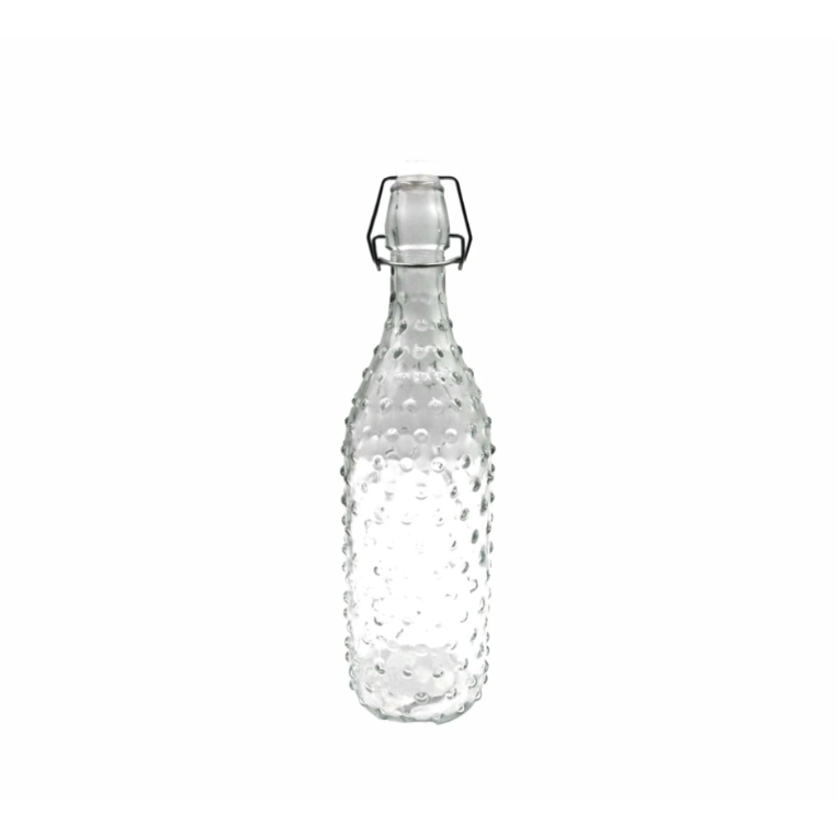 Regent Glass Hobnail Bottle with Clip Lid 1L 26131