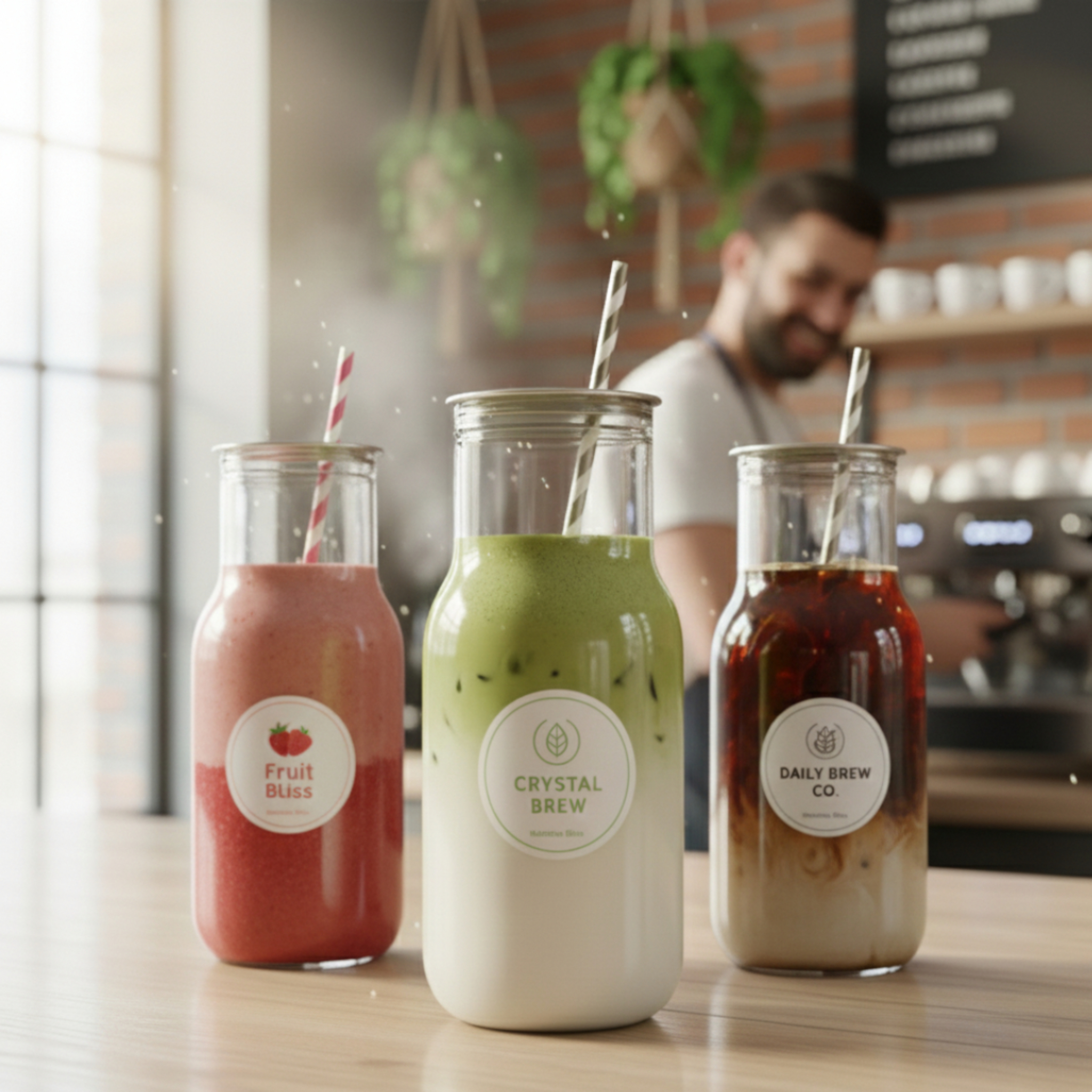 550ml Tapered Neck Food Grade Plastic Drinking Clear Can with Aluminium Pull Tab Lid