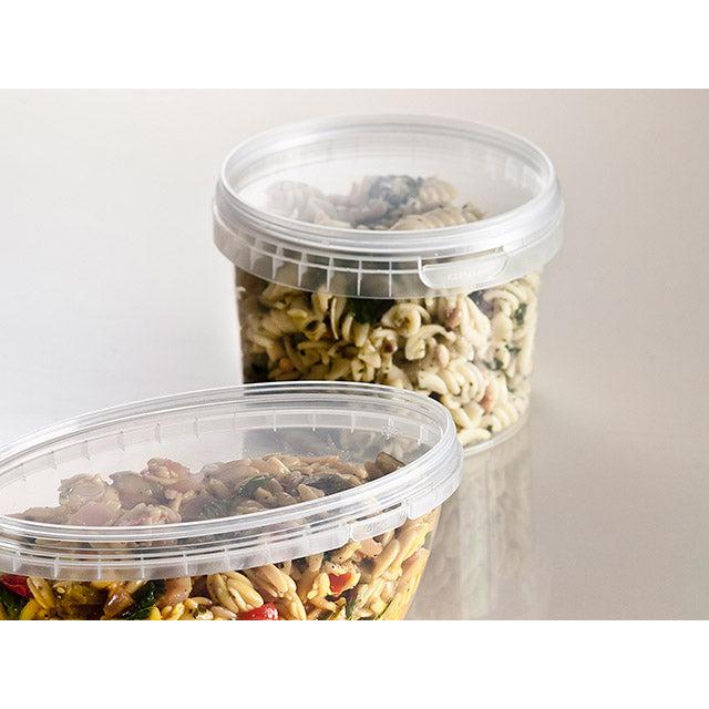 250ml PET Plastic Tub Tamper Proof with Clear lid 10pack