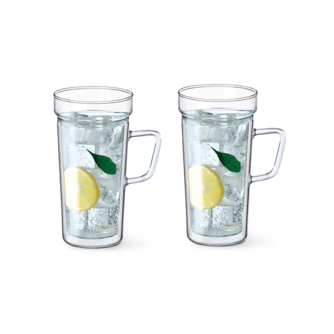Simax 2-Piece Dual Glass Drinking Mug Set 400ml