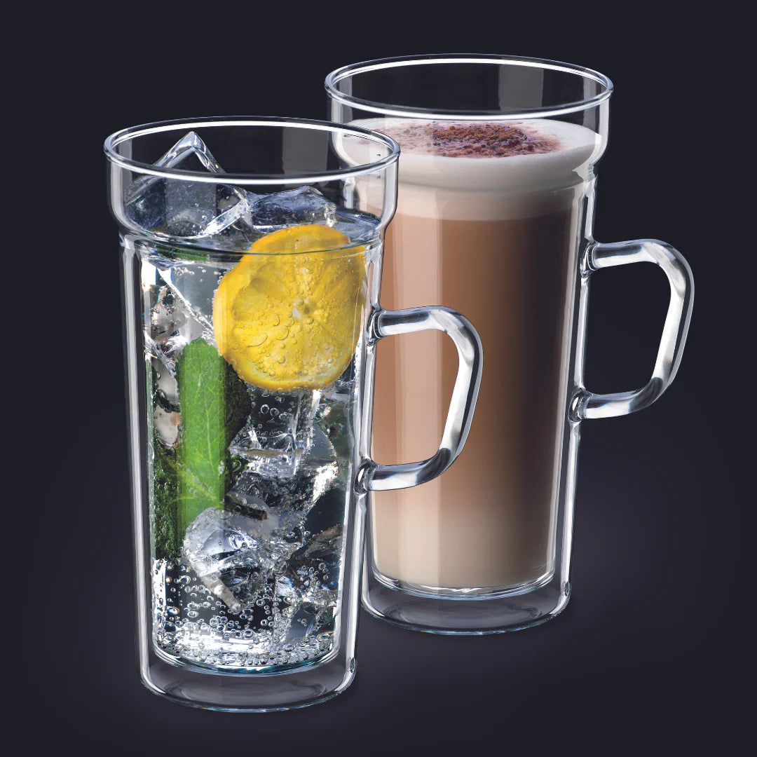 Simax 2-Piece Dual Glass Borosilicate Drinking Mug Set 400ml