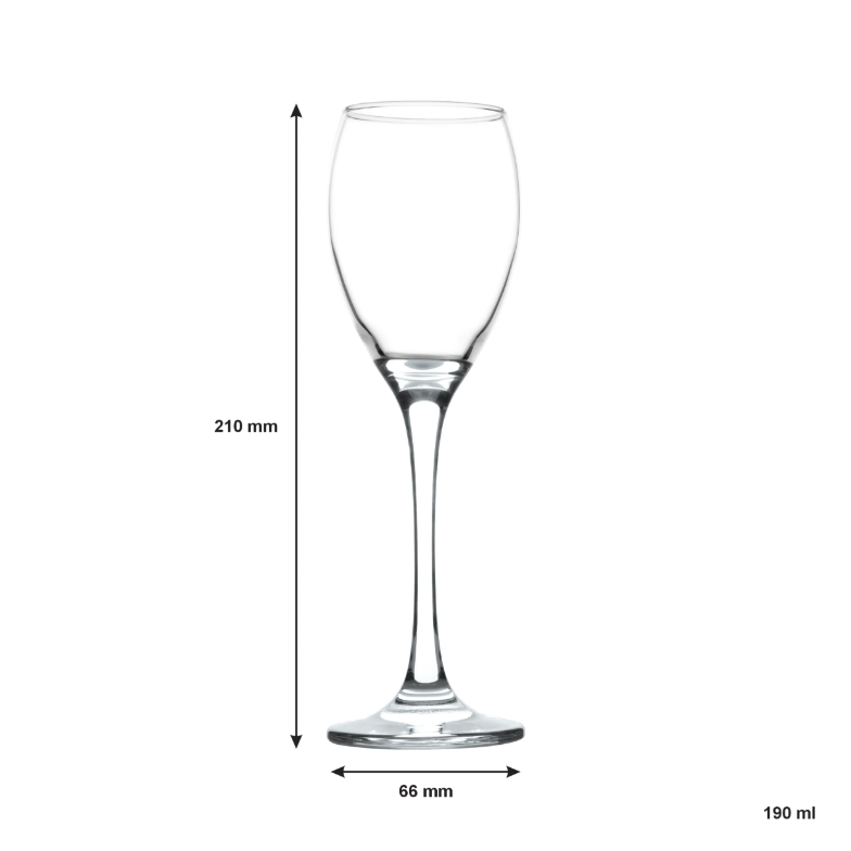 Regent Paris Glass Tumbler 190ml Stemmed Fluted 4pack