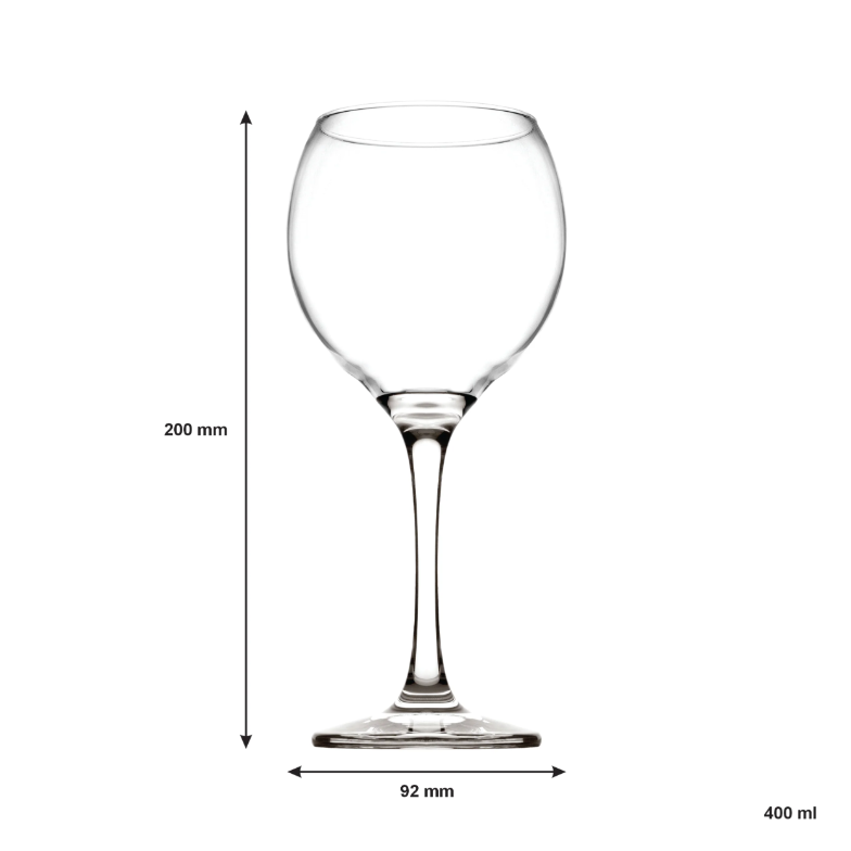 Regent Paris Glass Tumbler 400ml Stemmed Red Wine 4pack