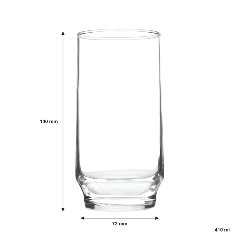 Regent Paris Hiball Tall Glass Tumbler 410ml 4pack