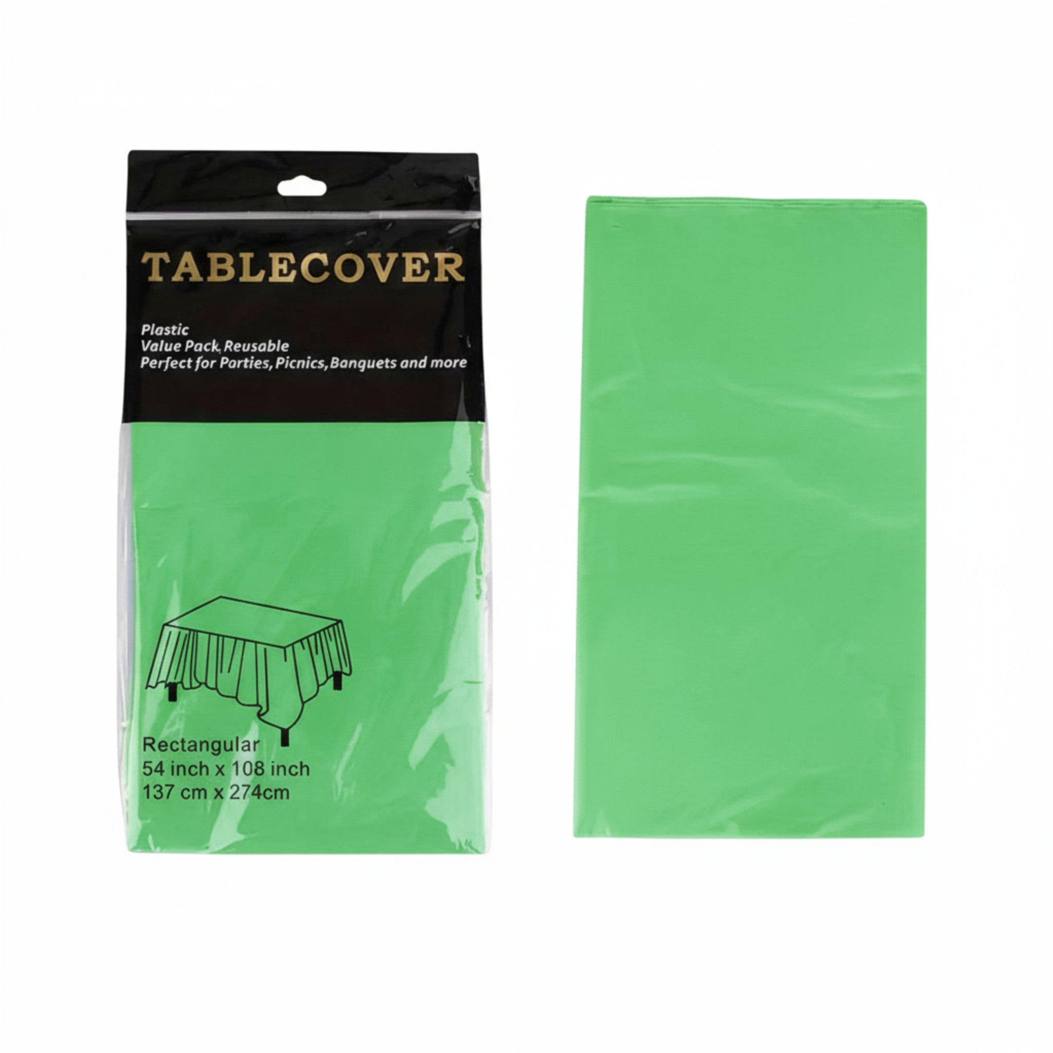 Plastic Table Cover 137x183cm 1pc
