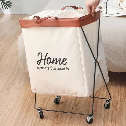 Foldicart Laundry Bin Basket with Wheels