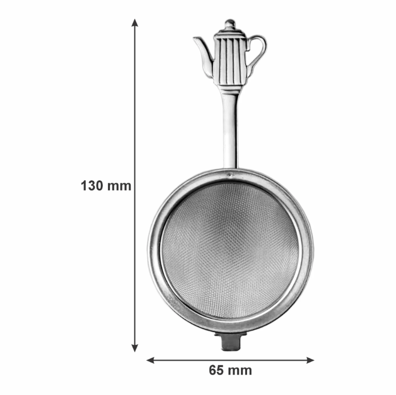 Regent Tea Strainer with Teapot Motif Stainless Steel