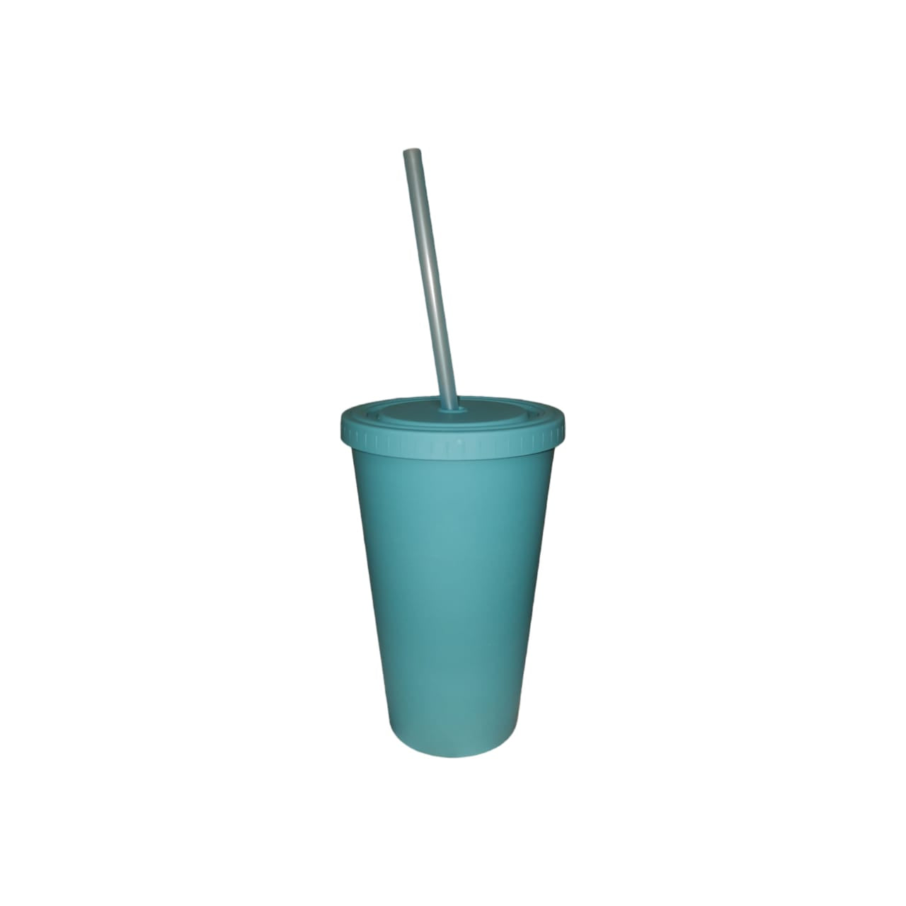 Acrylic Drinking Tumbler 450ml Solid Colored Matte Finish Cup & Straw