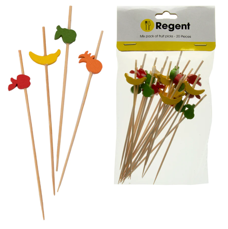 Regent Disposable Fruit Picks Assorted 20pack
