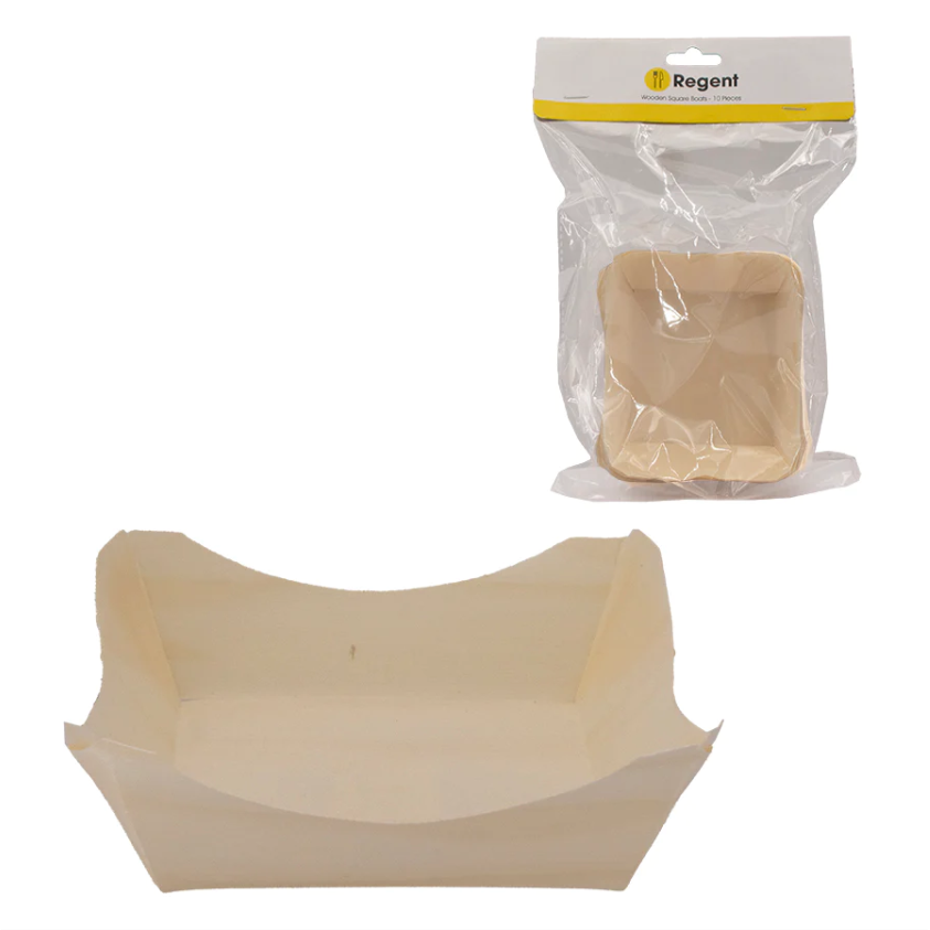 Regent Disposable Small Square Boat 100x100x35mm 10pack