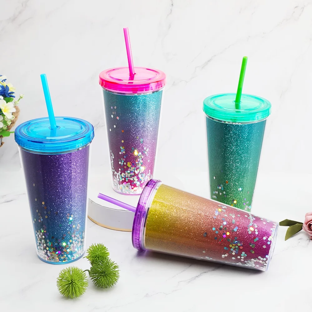 Acrylic Home Tune Drinking Glitter Tumbler 650ml