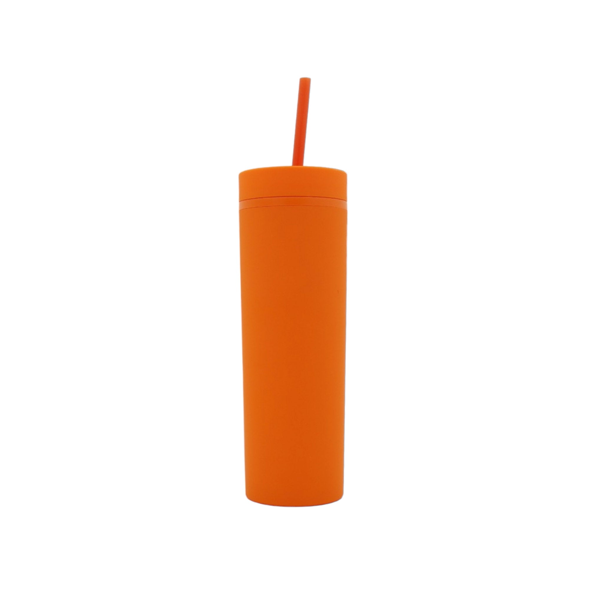 473ml Skinny Drinking Tumbler Acrylic Reusable with Lid and Straw