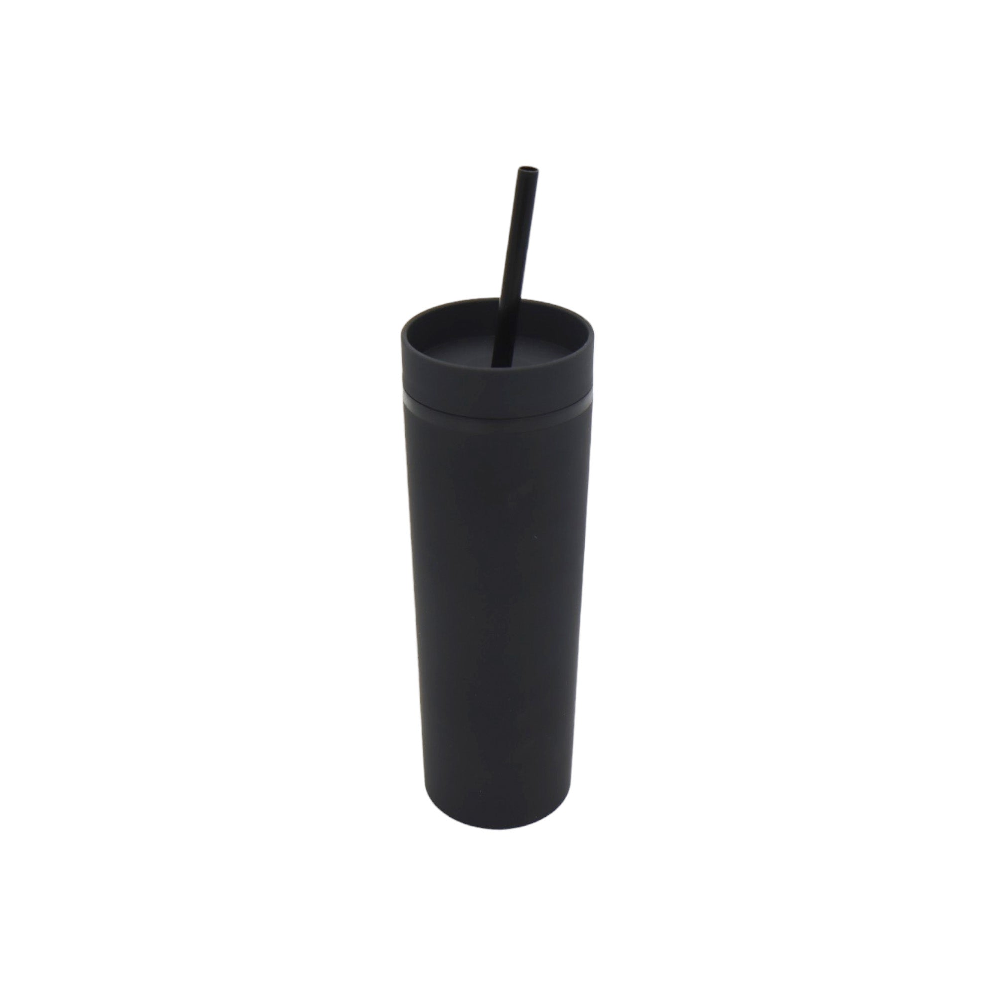 473ml Skinny Drinking Tumbler Acrylic Reusable with Lid and Straw