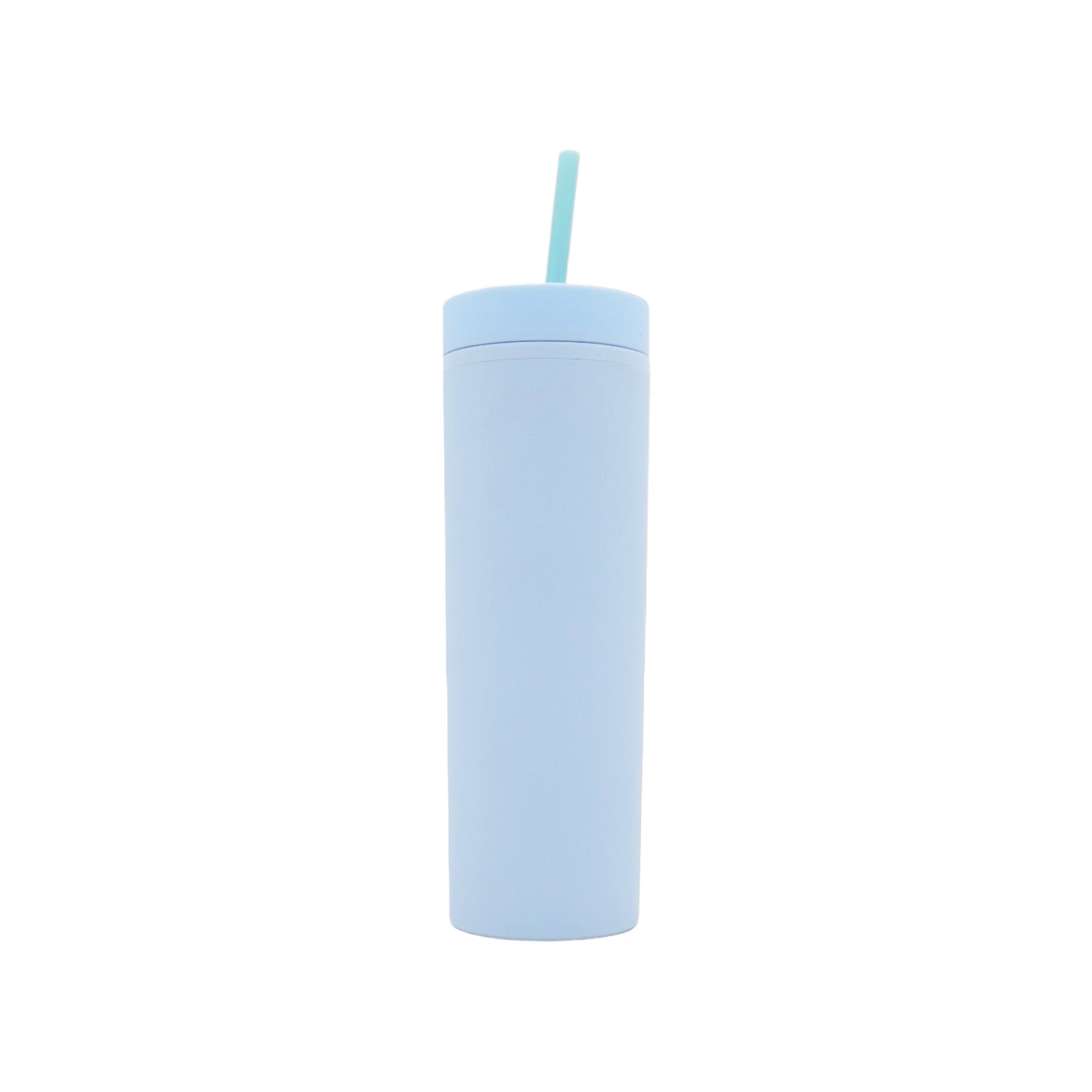 473ml Skinny Drinking Tumbler Acrylic Reusable with Lid and Straw