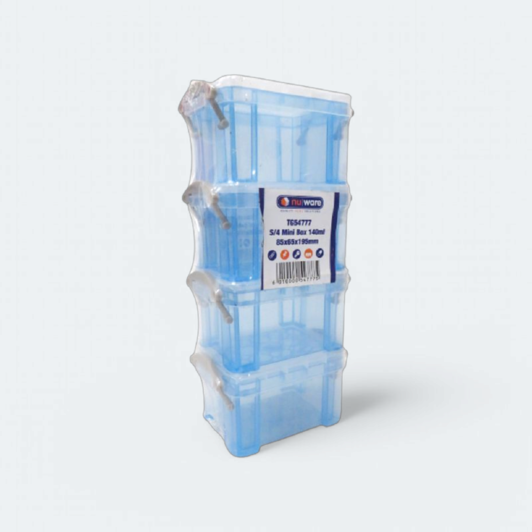 Nu Ware Mini Plastic Storage Box 140ml 85x65x195mm S/4