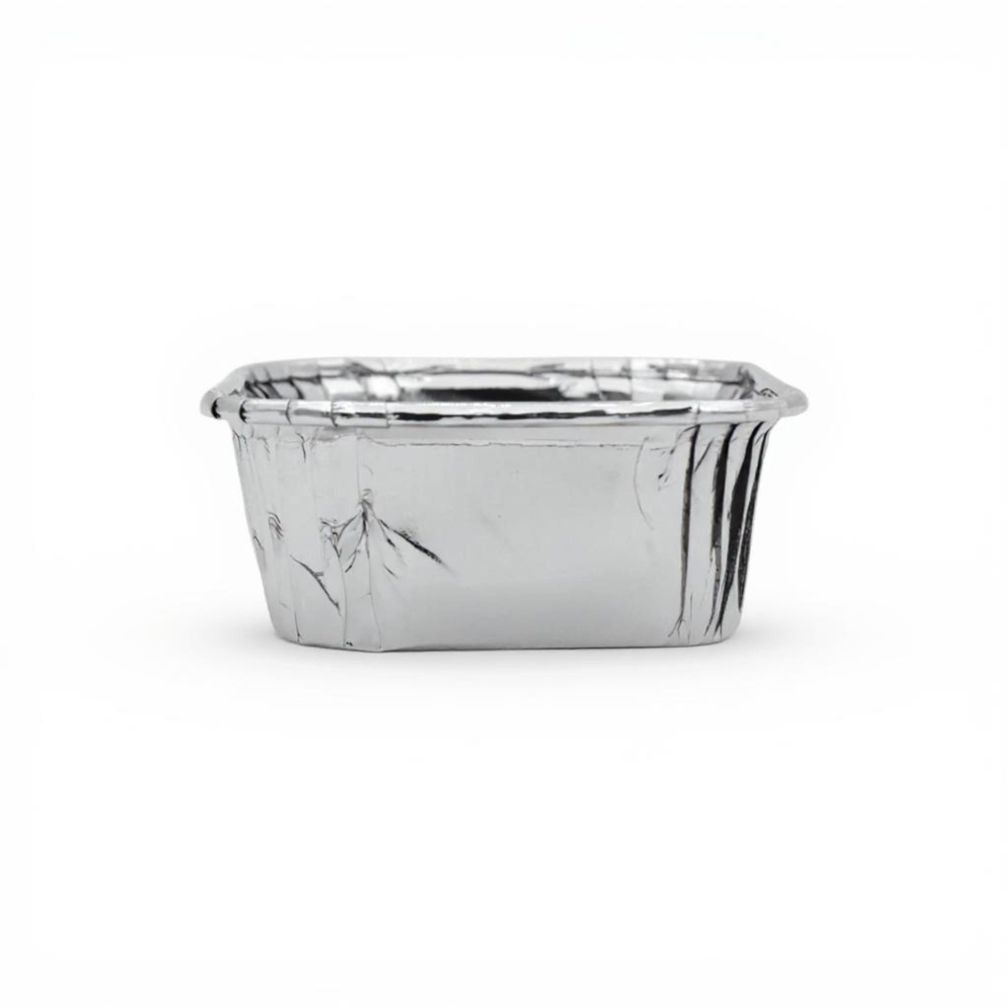 Disposable Square Cupcake Muffin Liner Aluminium Cake Mould- with Lid 5.5x8cm
