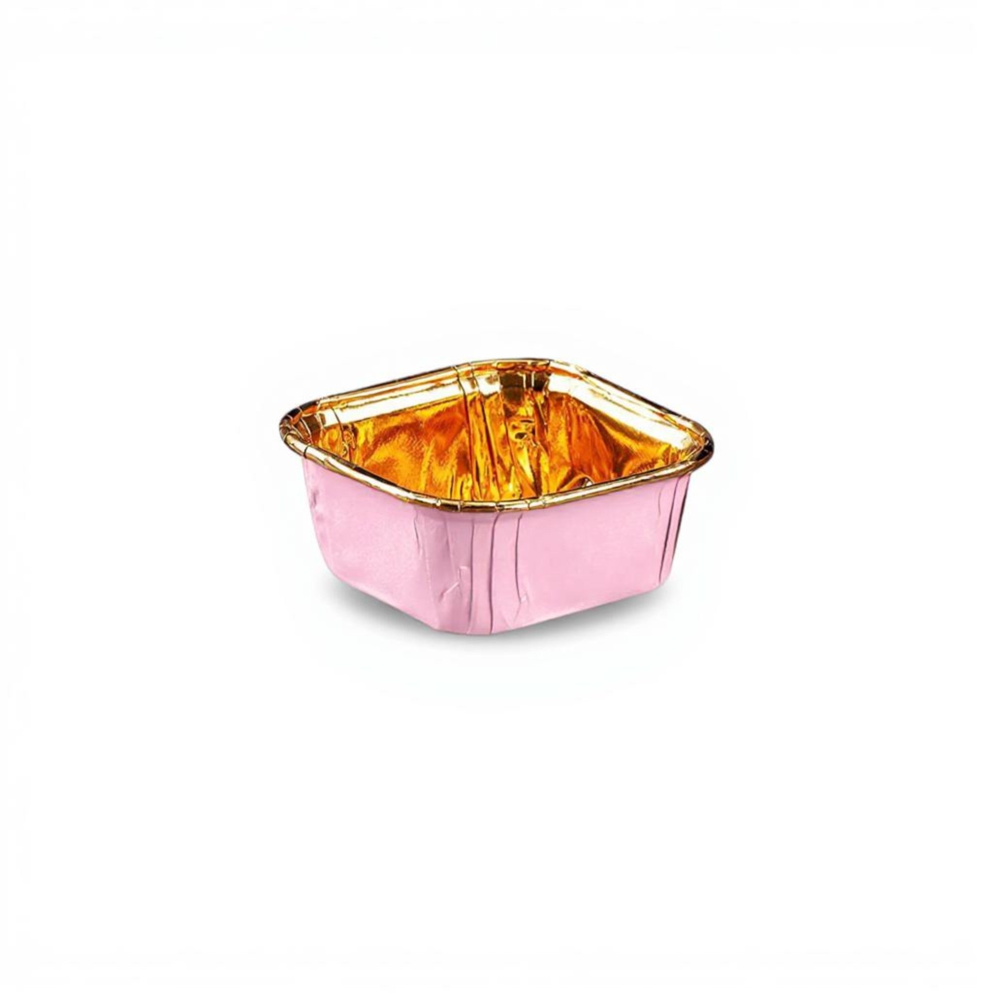 Disposable Square Cupcake Muffin Liner - Aluminium Cake Mould with Lid 5.8x8cm