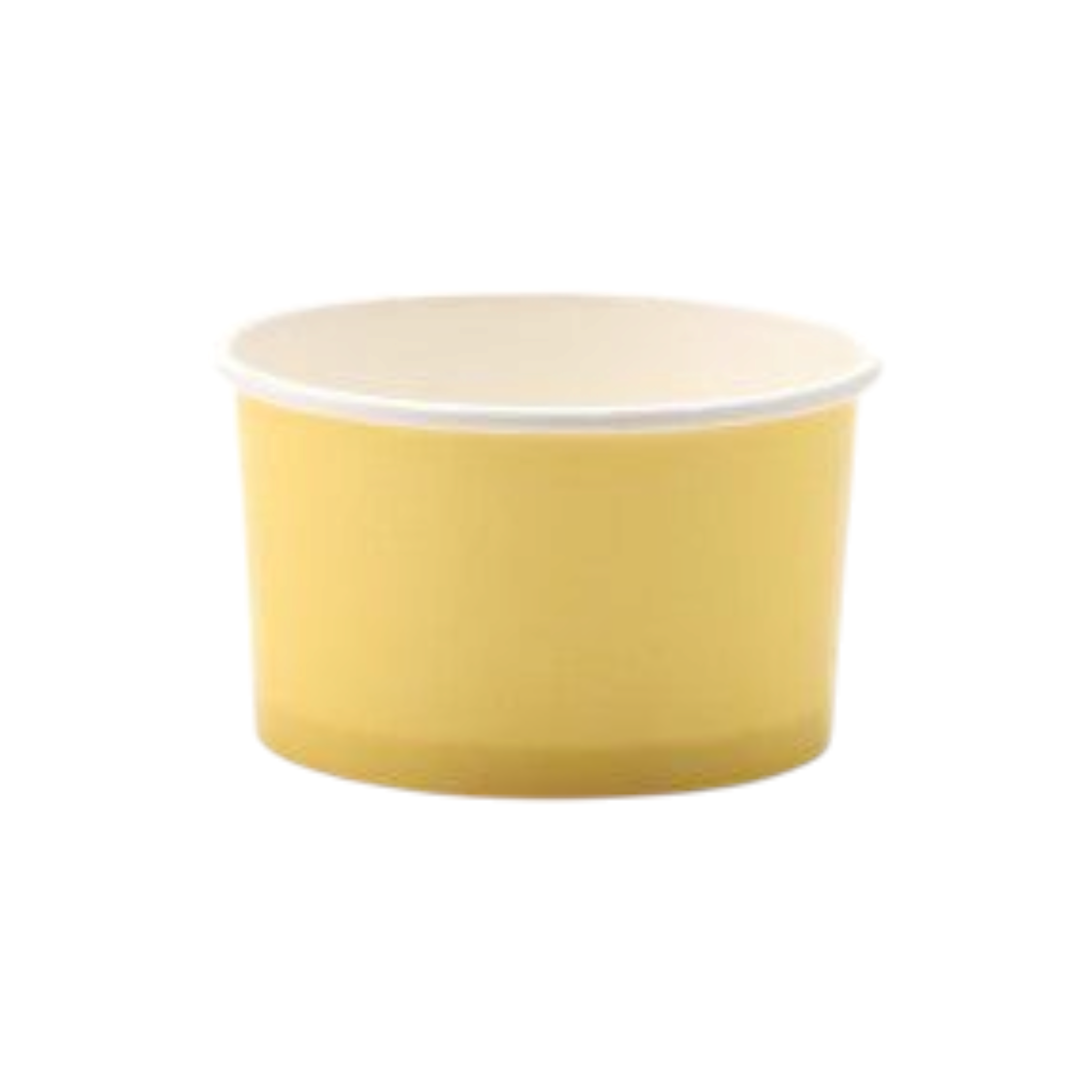 Ice Cream Paper Cups 150ml Pastel Yellow Vintage Tubs 10pack