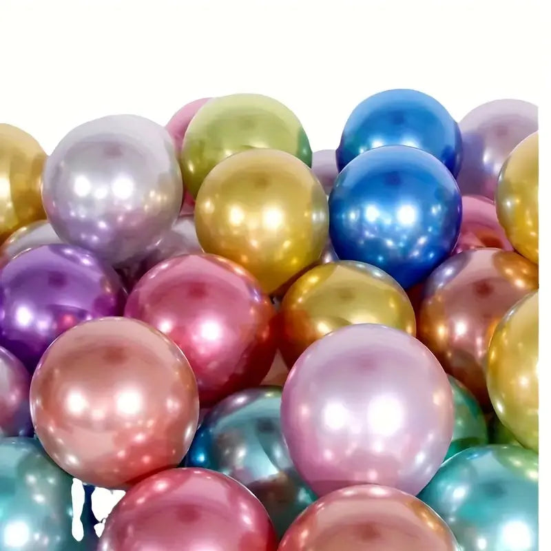 Latex Metallic Party Balloons ±30cm 12inch 10pack