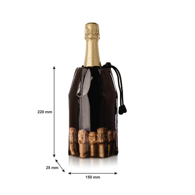Vacu Vin Active Champagne Bottle Cooler Black