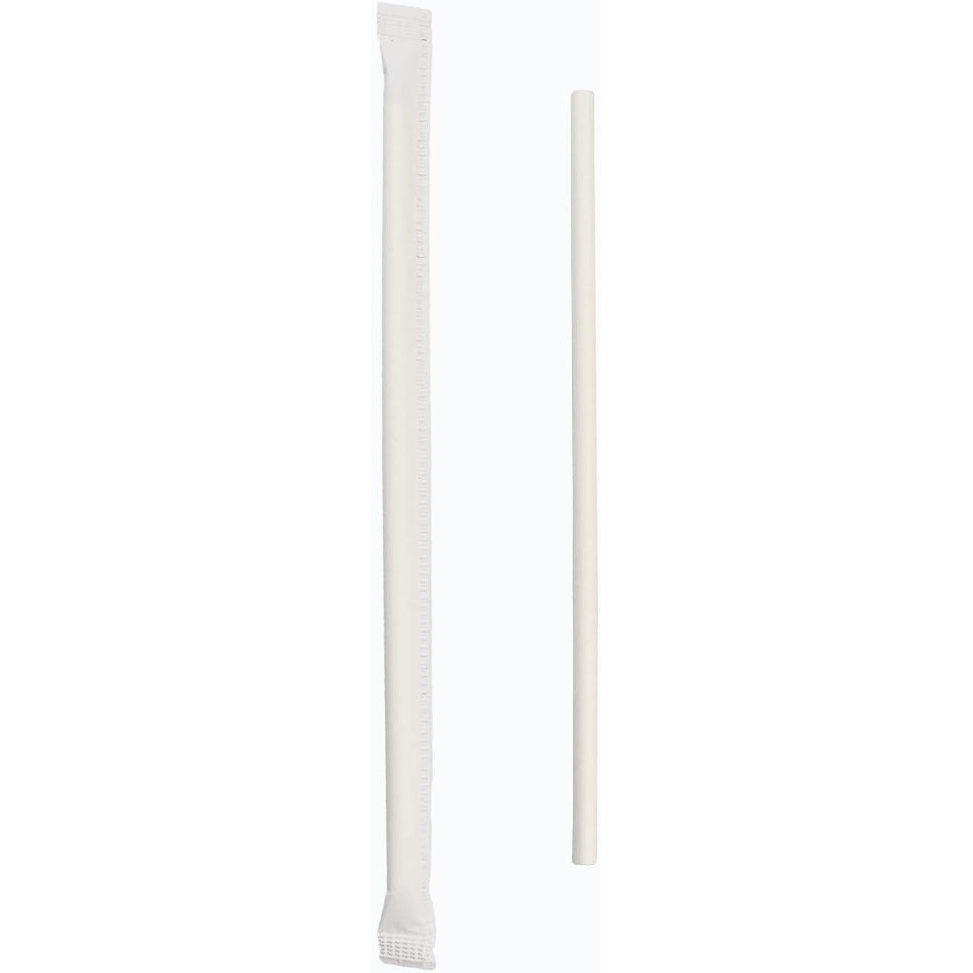Disposable Plastic Straw Triple Thick 8mm Wrapped 1000pack
