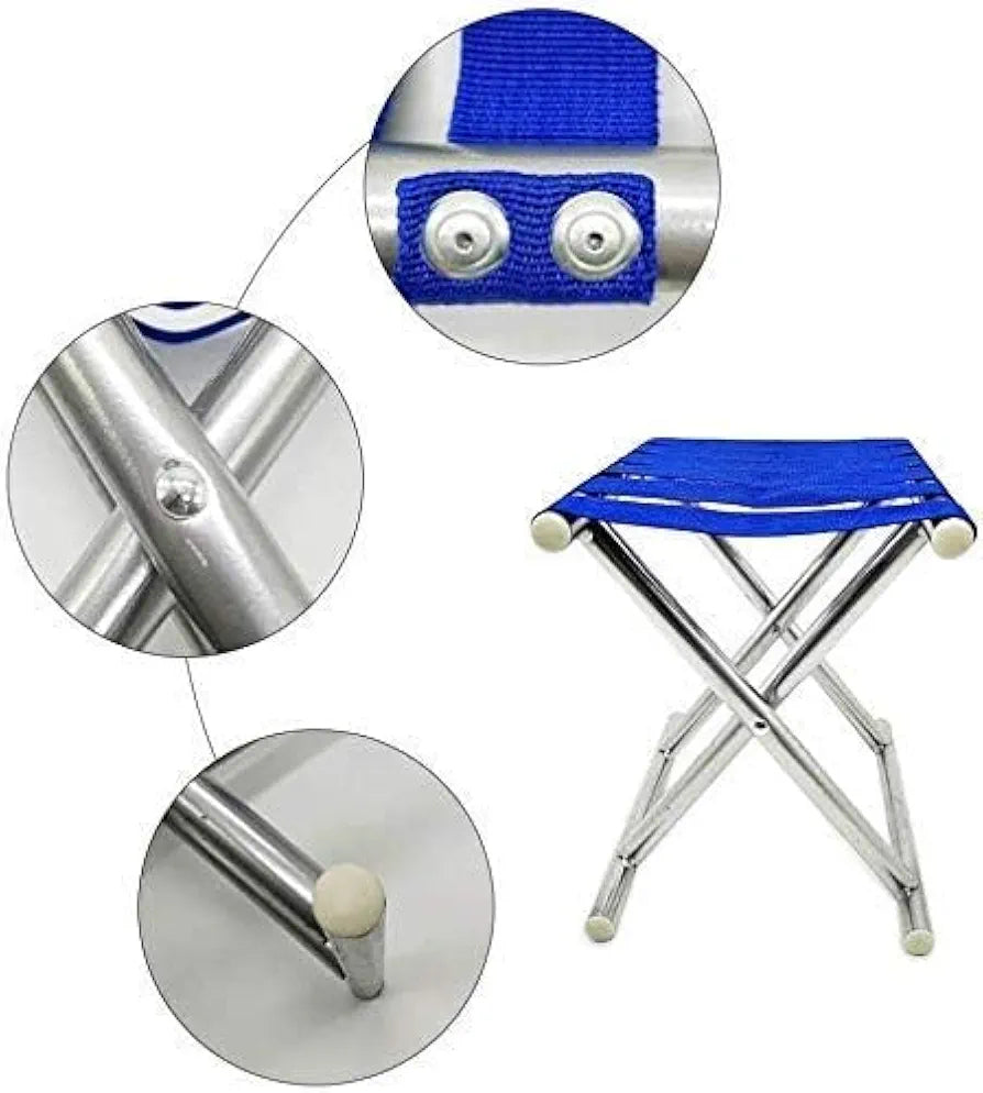 Portable Camping Steel Folding Stool 24x28x24cm