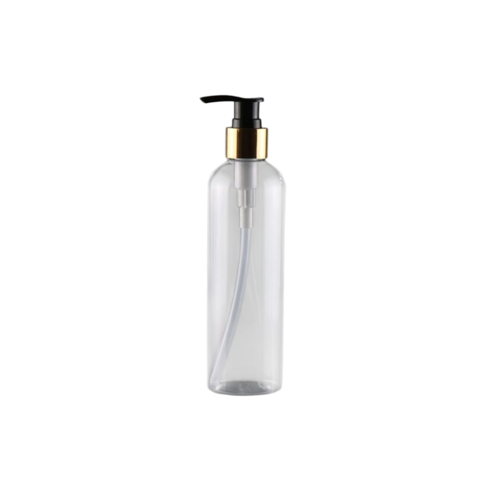 500ml PET Plastic Cosmetic Lotion Pump Bottle with Gold Collar