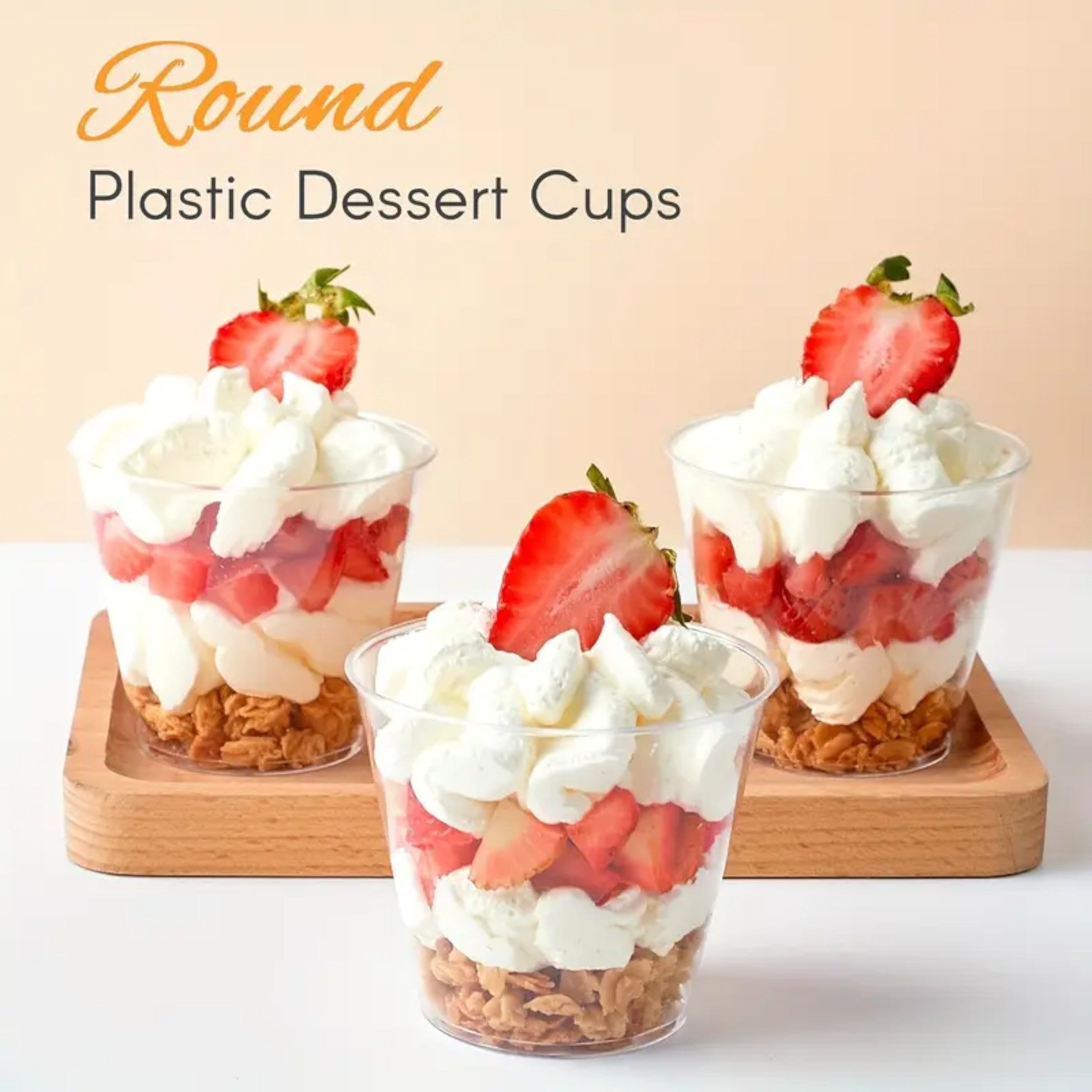 Acrylic Plastic Mini Open-Top Dessert/ Drinking Cups 4.5x4.5cm 10pack