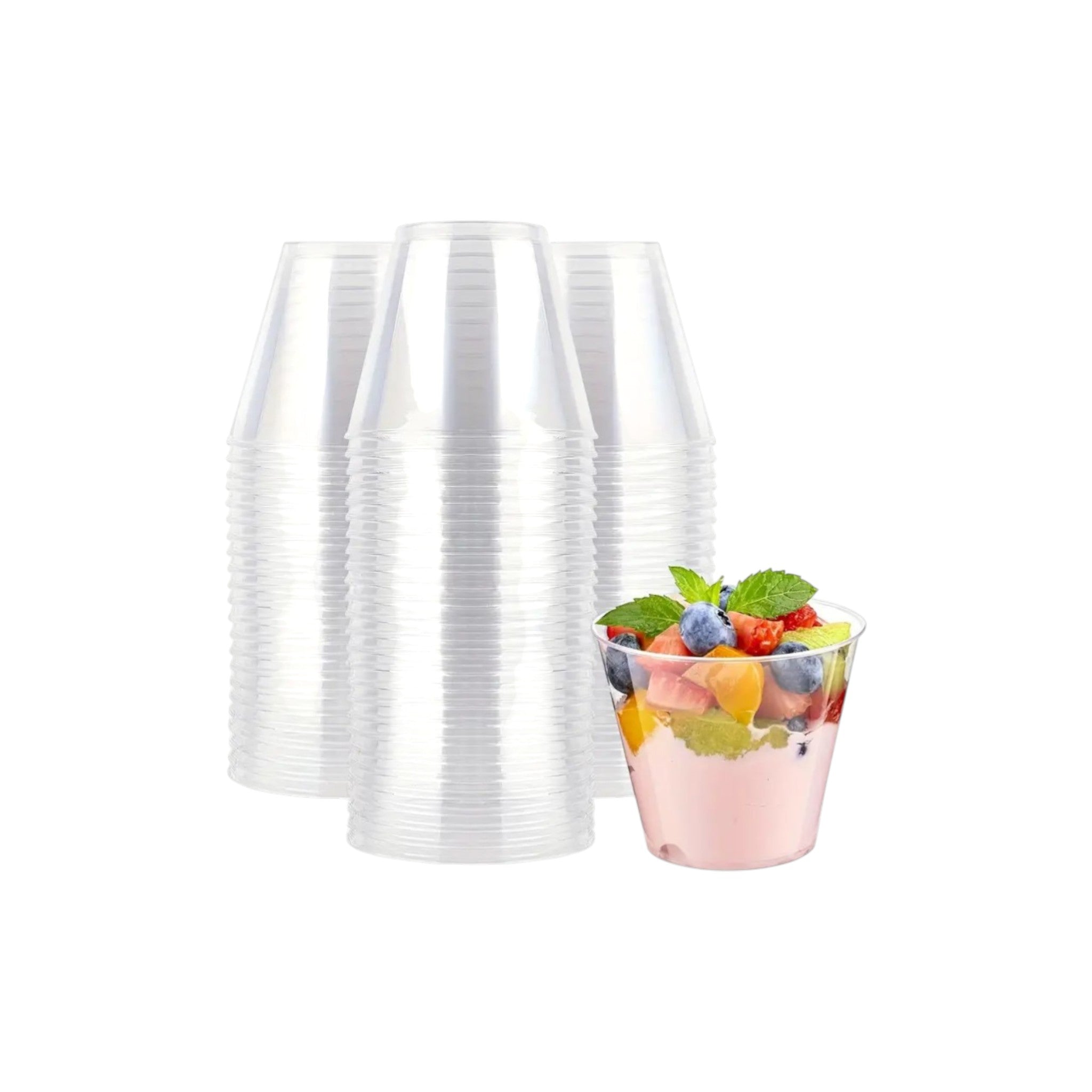Acrylic Plastic Mini Open-Top Dessert/ Drinking Cups 4.5x4.5cm 10pack