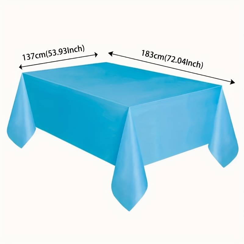 Multipurpose Plastic Party Table Cover Disposable & Reusable 137x183cm