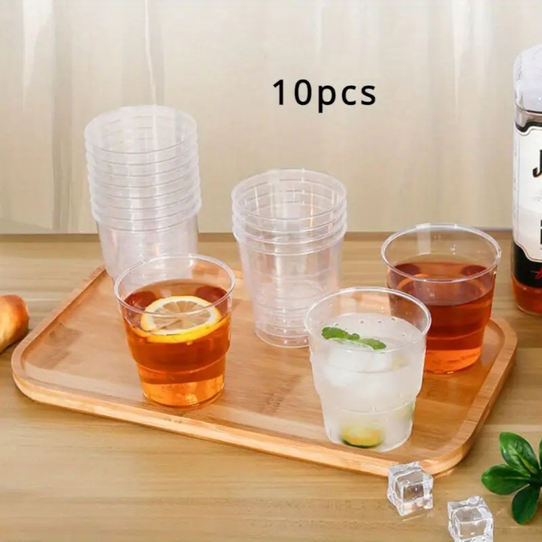 Acrylic Plastic Mini Reusable Dessert/Drinking Cups 200ml 10pack