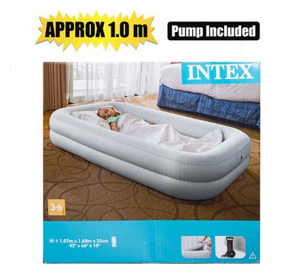 Intex Air Bed Kidz Travel with Pump Light Aqua