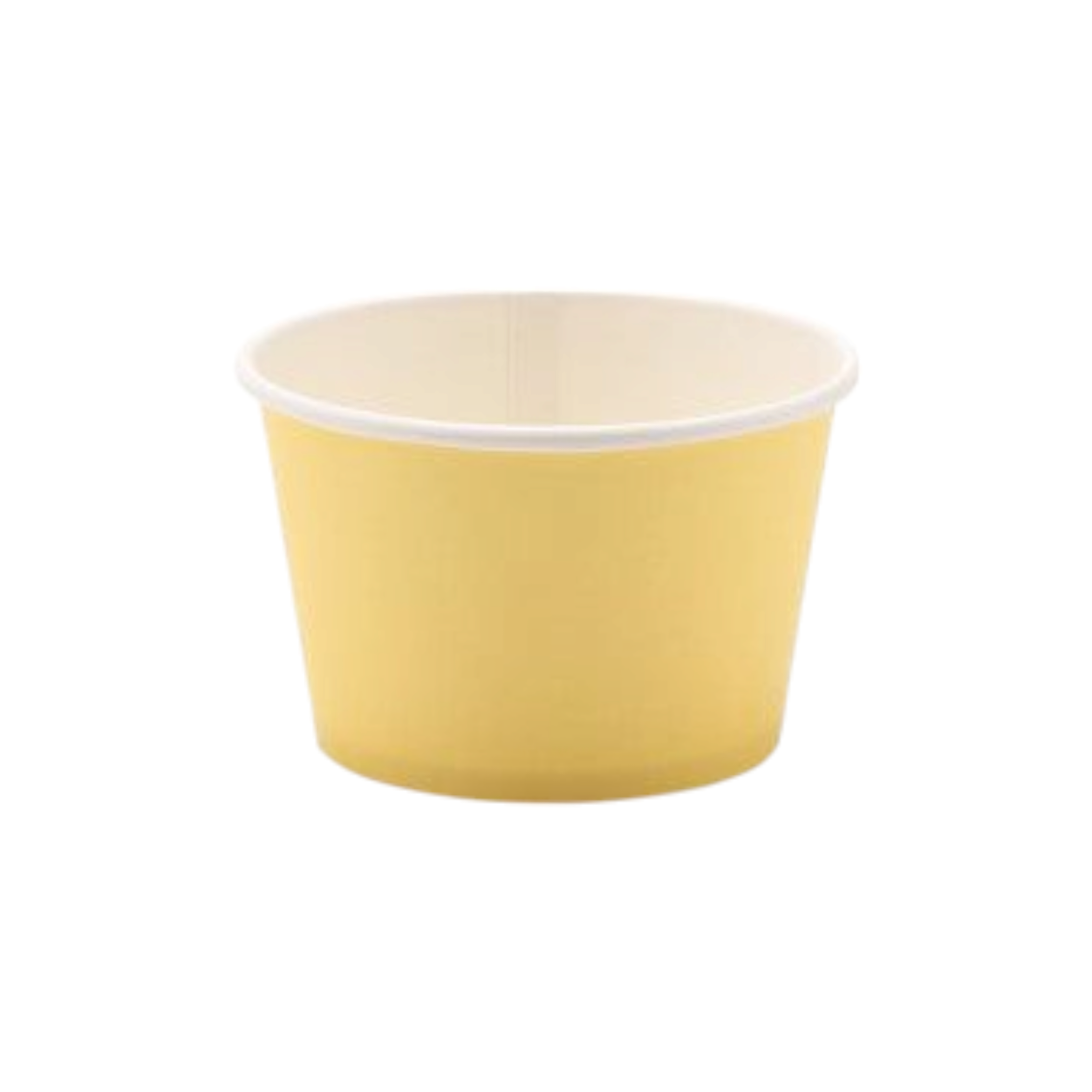 Ice Cream Paper Cups 250ml Pastel Yellow Vintage Tubs 10pack