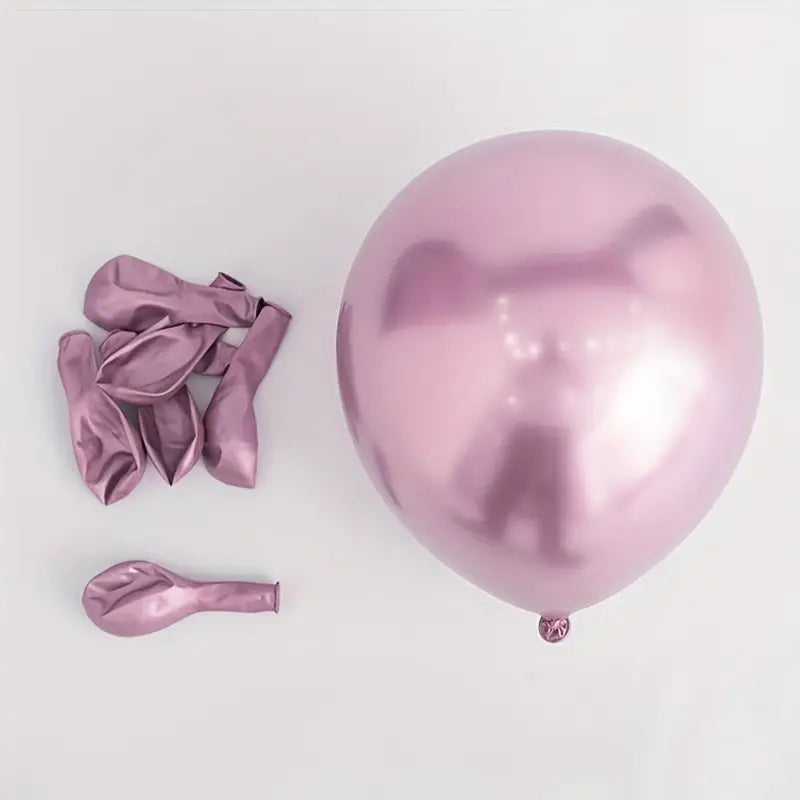 Latex Metallic Party Balloons ±30cm 12inch 10pack