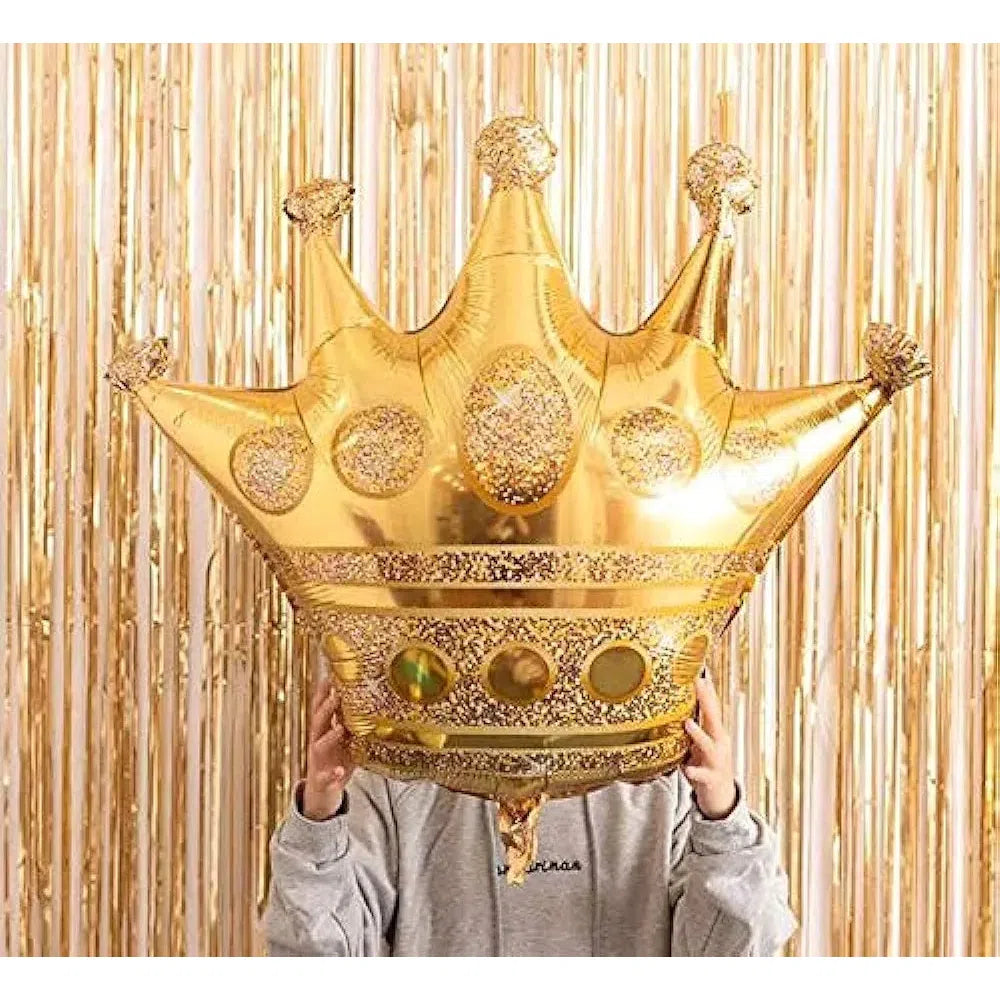 Happy Birthday Crown Foil Balloon Bouquet 5pc Set