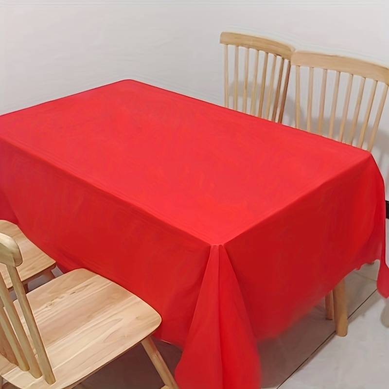 Multipurpose Plastic Party Table Cover Disposable & Reusable 137x183cm