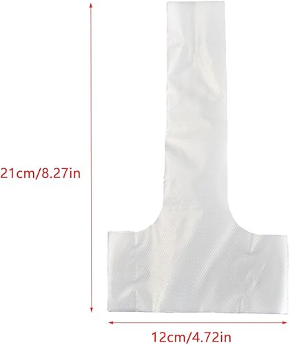 Disposable T-Shaped Beverage Single Cup Carrier Bag Clear Plastic - 7microns 100pcs
