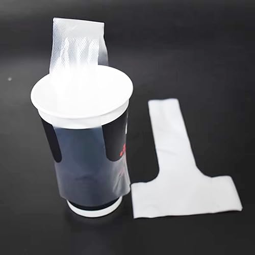 Disposable T-Shaped Beverage Single Cup Carrier Bag Clear Plastic - 7microns 100pcs