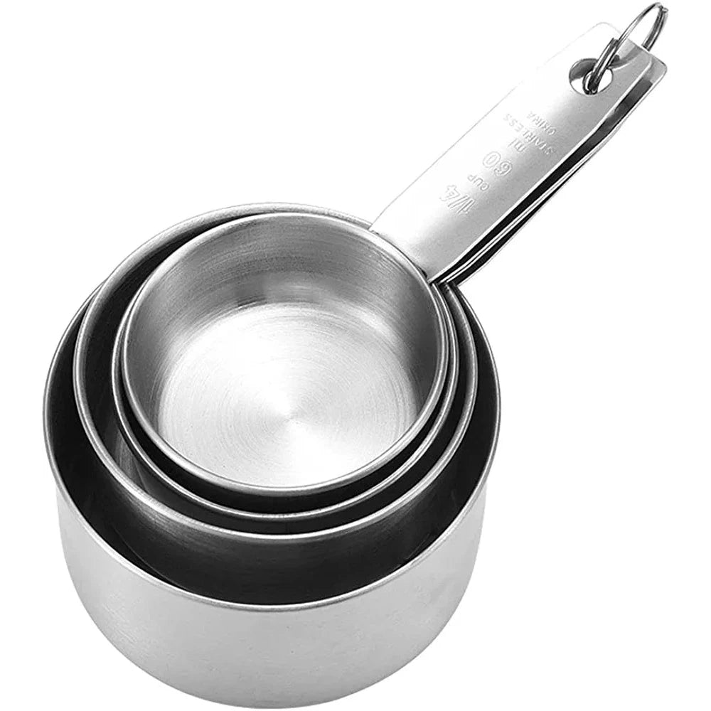 Stainless Steel Measuring Jug 4Pcs Heavy Duty KG1507