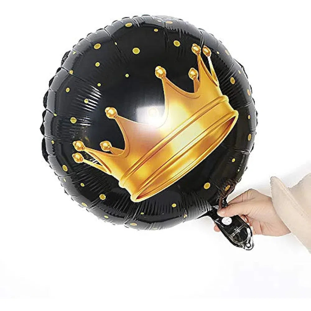 Happy Birthday Crown Foil Balloon Bouquet 5pc Set